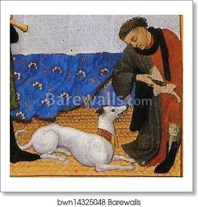 Les tr�s riches heures du Duc de Berry. January. A New Year's Day Feast including Jean de Berry. Detail by Limbourg Brothers, Art Print Les tr�s riches heures du Duc de Berry. January. A New Year's Day Feast including Jean de Berry. Detail by Limbourg Brothers, Art Print