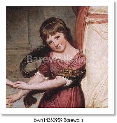 The Levenson-Gower Children. Detail by George Romney, Art Print The Levenson-Gower Children. Detail by George Romney, Art Print