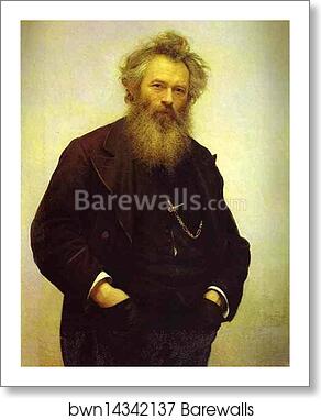 Portrait of the Artist Ivan Shishkin by Ivan Kramskoy, Art Print