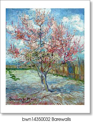 Flowering peach tree (Memory of Mauve) by Vincent Van Gogh, Art Print Flowering peach tree (Memory of Mauve) by Vincent Van Gogh, Art Print