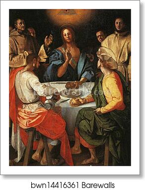 The Supper at Emmaus by Jacopo Carrucci, Known As Pontormo, Art Print The Supper at Emmaus by Jacopo Carrucci, Known As Pontormo, Art Print