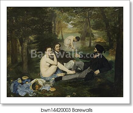 Luncheon on the Grass by Édouard Manet, Art Print