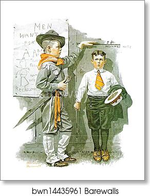Saturday Evening Post cover – "Necessary Height" by Norman Rockwell, Art Print
