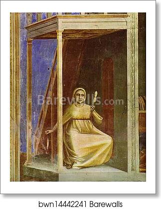The Angel Appearing to St. Anne. Detail by Giotto, Art Print The Angel Appearing to St. Anne. Detail by Giotto, Art Print