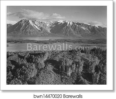 Grand Teton National Park, Wyoming. Photographs of National Parks and Monuments, compiled 1941 - 1942, documenting the period ca. 1933 - 1942 by Ansel Adams (1902-1984), Art Print Grand Teton National Park, Wyoming. Photographs of National Parks and Monuments, compiled 1941 - 1942, documenting the period ca. 1933 - 1942 by Ansel Adams (1902-1984), Art Print