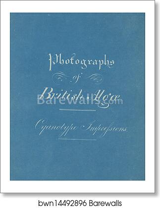 Title Page of Photographs of British Algae Cyanotype Impressions by Anna Atkins, Art Print Title Page of Photographs of British Algae Cyanotype Impressions by Anna Atkins, Art Print