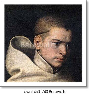 Portrait of a Monk. Detail by Sofonisba Anguissola, Art Print