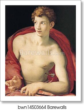 Portrait of Young Man as Saint Sebastian by Agnolo Bronzino, Art Print