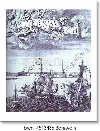 Panoramic View of St. Petersburg. Detail by Alexey Zubov, Art Print Panoramic View of St. Petersburg. Detail by Alexey Zubov, Art Print
