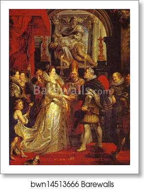 The Marriage of Marie de' Medici by Peter Paul Rubens, Art Print