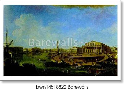 View of the Stock Exchange and the Admiralty from the Fortress of St. Peter and Paul by Fedor Alekseev, Art Print View of the Stock Exchange and the Admiralty from the Fortress of St. Peter and Paul by Fedor Alekseev, Art Print