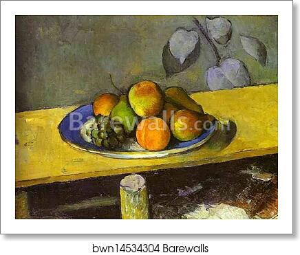 Apples, Peaches, Pears and Grapes (Pommes, pêches, poires et raisins) by Paul Cézanne, Art Print Apples, Peaches, Pears and Grapes (Pommes, pêches, poires et raisins) by Paul Cézanne, Art Print