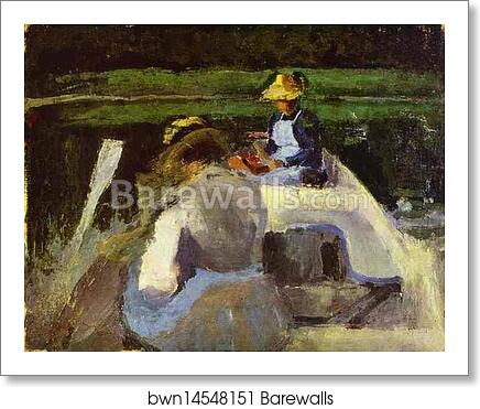 In a Boat by Victor Borisov-Musatov, Art Print