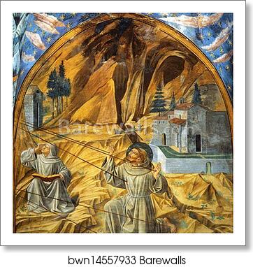 Stigmatization of St. Francis by Benozzo Gozzoli, Art Print Stigmatization of St. Francis by Benozzo Gozzoli, Art Print