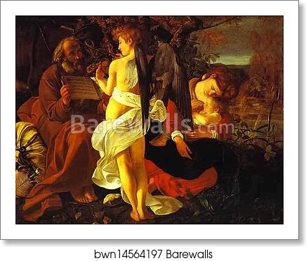 The Rest on the Flight into Egypt by Caravaggio, Art Print