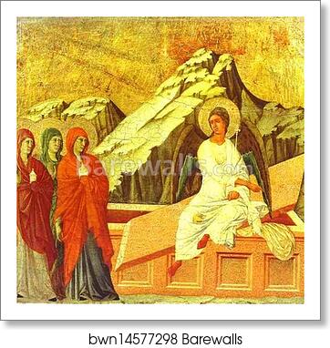 Maestà (back, central panel) The Three Women at the Tomb by Duccio Di Buoninsegna, Art Print Maestà (back, central panel) The Three Women at the Tomb by Duccio Di Buoninsegna, Art Print