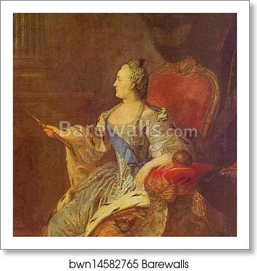 Portrait of Catherine II by Fedor Rokotov, Art Print