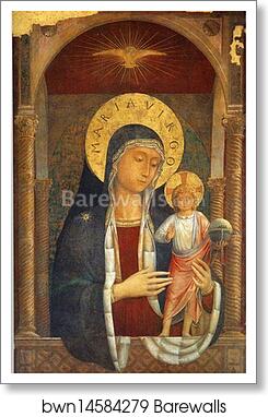 Madonna and Child Giving Blessings by Benozzo Gozzoli, Art Print