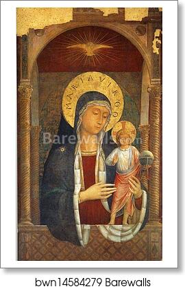 Madonna and Child Giving Blessings by Benozzo Gozzoli, Art Print Madonna and Child Giving Blessings by Benozzo Gozzoli, Art Print