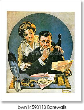 First of the Month by Norman Rockwell, Art Print