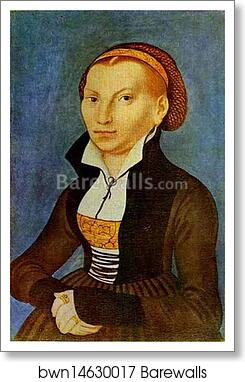 Portrait of Katharina von Bora, Wife of Martin Luther by Lucas Cranach The Elder, Art Print