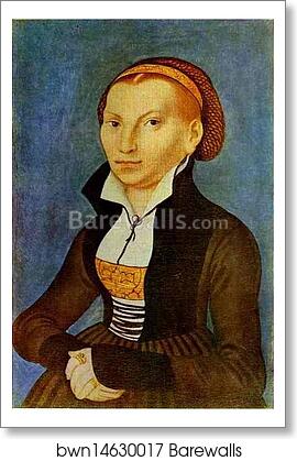 Portrait of Katharina von Bora, Wife of Martin Luther by Lucas Cranach The Elder, Art Print Portrait of Katharina von Bora, Wife of Martin Luther by Lucas Cranach The Elder, Art Print
