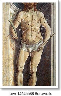 St. Sebastian by Benozzo Gozzoli, Art Print