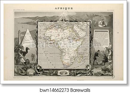 Afrique (Ancien Continent) by Victor Jules Levasseur, Art Print