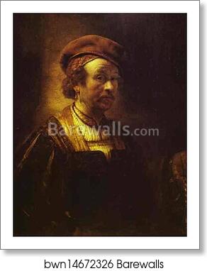 Self-Portrait by Rembrandt Harmenszoon Van Rijn, Art Print
