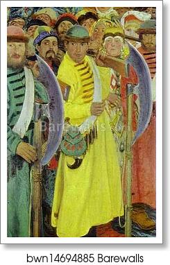 They are Coming! (Moscovites Watching the Entry of a Foreign Embassy into Moscow at the End of the XVII Century) by Andrey Ryabushkin, Art Print