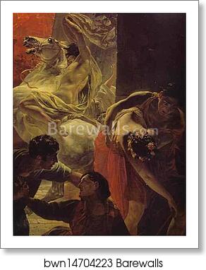 The Last Day of Pompeii. Detail by Karl Brulloff, Art Print