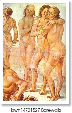 Resurrection of the Dead. Detail by Luca Signorelli, Art Print