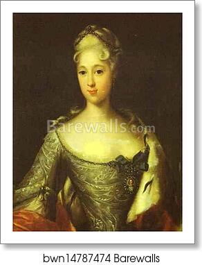 Portrait of Maria Menshikova by Johann Gottfried Tannauer, Art Print Portrait of Maria Menshikova by Johann Gottfried Tannauer, Art Print