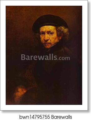 Self-Portrait by Rembrandt Harmenszoon Van Rijn, Art Print
