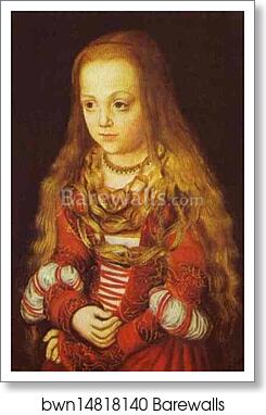 Portrait of a Princess of Saxony by Lucas Cranach The Elder, Art Print
