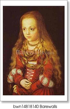 Portrait of a Princess of Saxony by Lucas Cranach The Elder, Art Print Portrait of a Princess of Saxony by Lucas Cranach The Elder, Art Print
