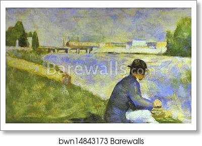 Seated Person. (study for Bathers at Asnières) by Georges Seurat, Art Print Seated Person. (study for Bathers at Asnières) by Georges Seurat, Art Print
