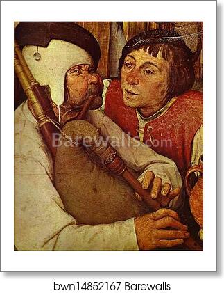 The Peasant Dance. Detail by Pieter Bruegel The Elder, Art Print The Peasant Dance. Detail by Pieter Bruegel The Elder, Art Print