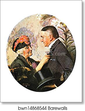 The Old Couple by Norman Rockwell, Art Print