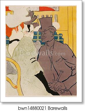 The Englishman at the Moulin Rouge by Henri De Toulouse-Lautrec, Art Print