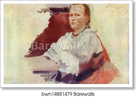 Woman in Novgorod Peasant Dress by Andrey Ryabushkin, Art Print