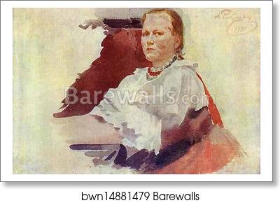 Woman in Novgorod Peasant Dress by Andrey Ryabushkin, Art Print Woman in Novgorod Peasant Dress by Andrey Ryabushkin, Art Print