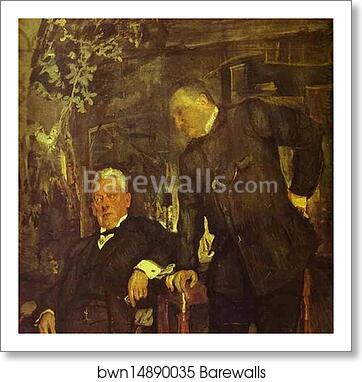 Portrait of Alexander Lensky and Alexander Yuzhin by Valentin Serov, Art Print