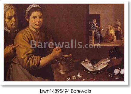 Christ in the House of Martha and Mary by Diego Velázquez, Art Print