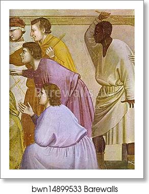 The Mocking of Christ and Flagellation. Detail by Giotto, Art Print The Mocking of Christ and Flagellation. Detail by Giotto, Art Print