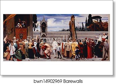 Cimabue's Celebrated Madonna is Carried in Procession through the Streets of Florence; in front of the Madonna, and Crowned with Laurels, Walks CImabue Himself, with his Pupil Giotto; Behind It Arnolfo Di Lapo, Gaddo Gaddi, Andrea Tafi, Niccola Pisano, Bu by Frederick Leighton, Art Print Cimabue's Celebrated Madonna is Carried in Procession through the Streets of Florence; in front of the Madonna, and Crowned with Laurels, Walks CImabue Himself, with his Pupil Giotto; Behind It Arnolfo Di Lapo, Gaddo Gaddi, Andrea Tafi, Niccola Pisano, Bu by Frederick Leighton, Art Print