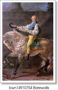 Portrait of Count Stanislas Potocki by Jacques-Louis David, Art Print