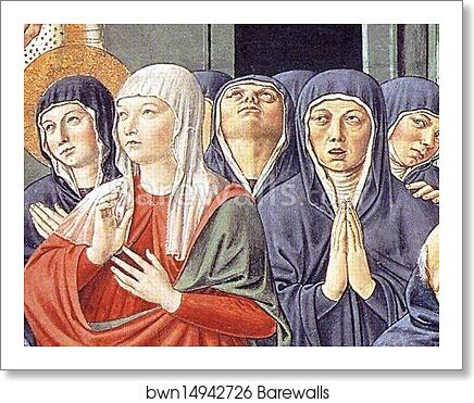 Death of St. Monica. Detail by Benozzo Gozzoli, Art Print