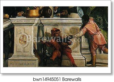 Feast in the House of Levi. Detail by Paolo Veronese, Art Print Feast in the House of Levi. Detail by Paolo Veronese, Art Print