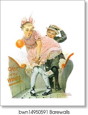 Cave of the Winds by Norman Rockwell, Art Print